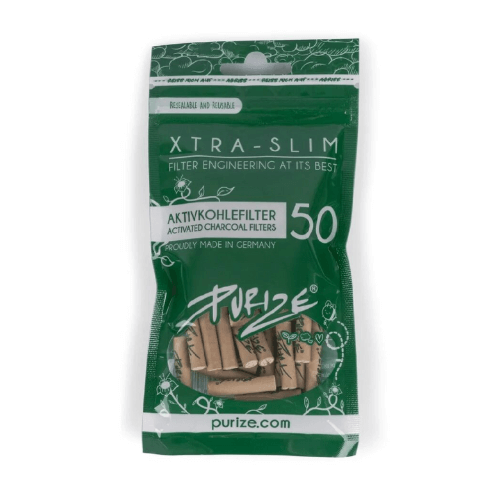 PURIZE - Aktivkohlefilter 50er Pack Slim 6mm - Organic